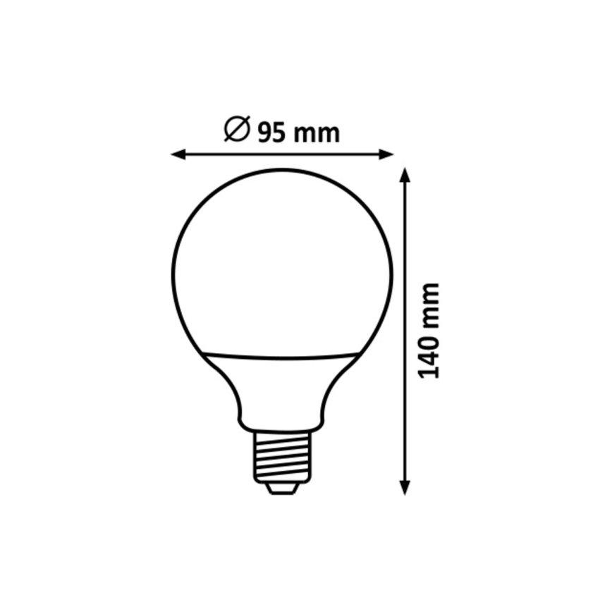 Rabalux  - LED Žiarovka G95 E27/15W/230V 4000K