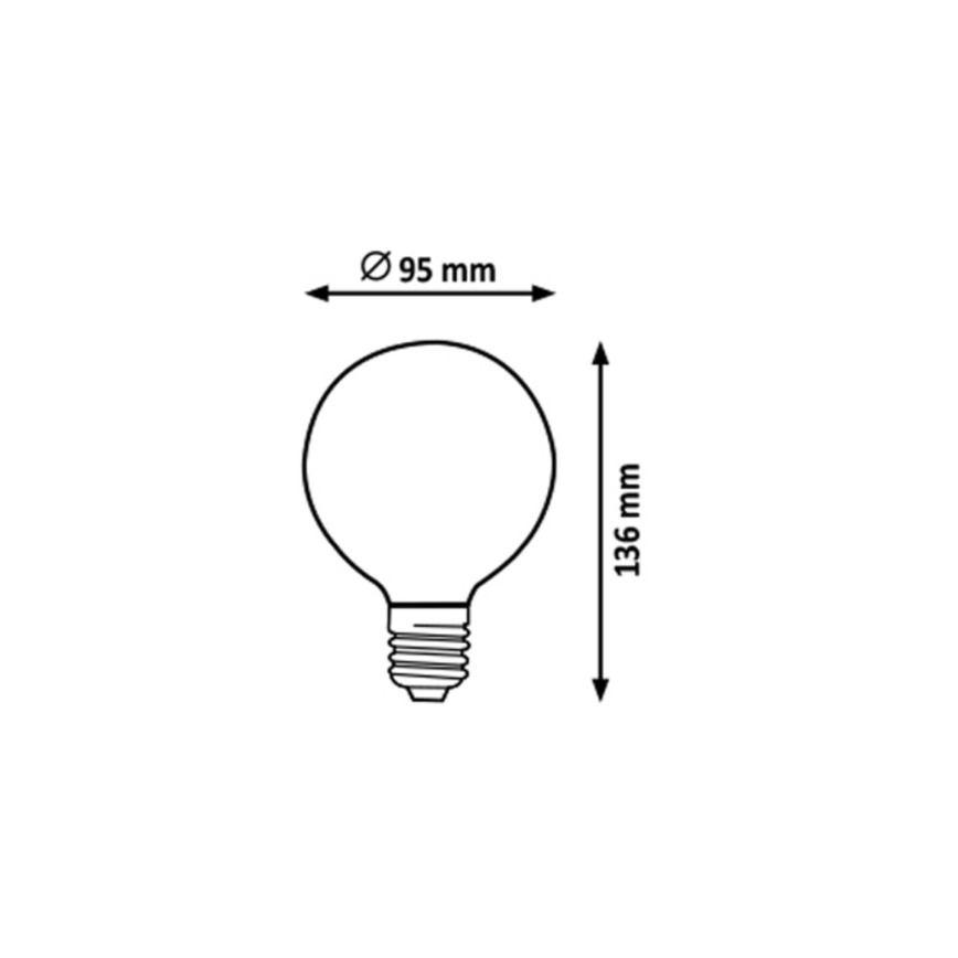 Rabalux - LED Žiarovka G95 E27/7,2W/230V 2700K