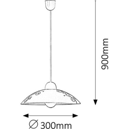 Rabalux - Luster 1xE27/60W/230V