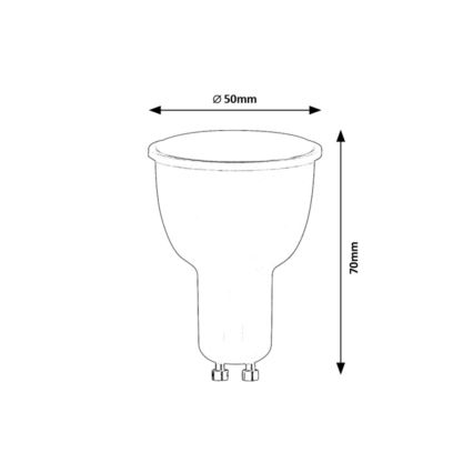 Rabalux - LED RGB Stmievateľná žiarovka GU10/5W/230V Wi-Fi 3000-6500K