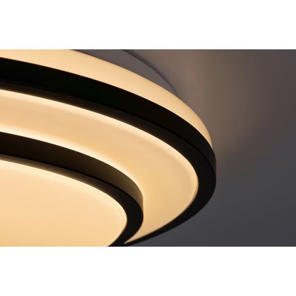 Rabalux - stmievateľné LED stropné svietidlo LED/40W/230V 3000-6500K čierne, priemer 49 cm + diaľkové ovládanie