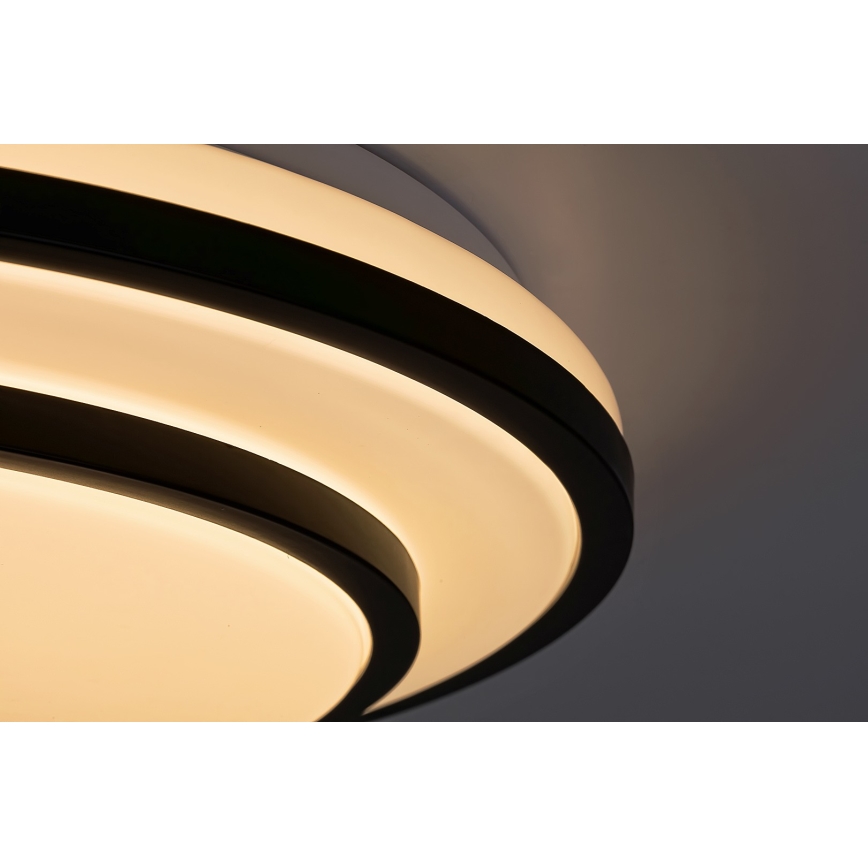 Rabalux - stmievateľné LED stropné svietidlo LED/40W/230V 3000-6500K čierne, priemer 49 cm + diaľkové ovládanie