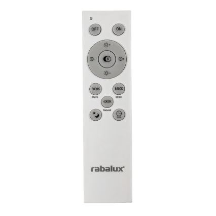 Rabalux - stmievateľné LED stropné svietidlo LED/40W/230V 3000-6500K čierne, priemer 49 cm + diaľkové ovládanie