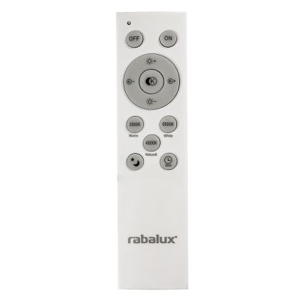 Rabalux - LED stmievateľné stropné svietidlo LED/40W/230V 3000-6500K strieborné pr. 49 cm + diaľkové ovládanie
