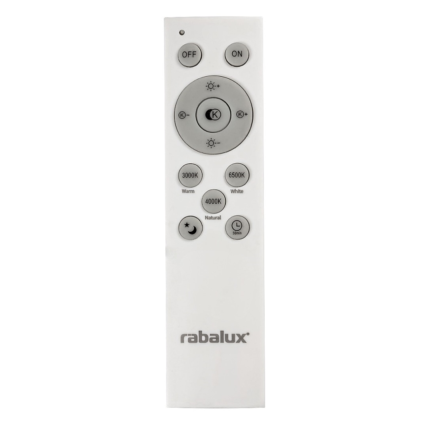 Rabalux - LED stmievateľné stropné svietidlo LED/40W/230V 3000-6500K strieborné pr. 49 cm + diaľkové ovládanie
