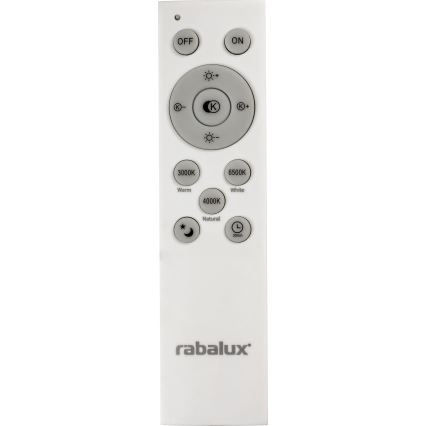 Rabalux - LED stmievateľné stropné svietidlo LED/40W/230V 3000-6500K strieborné pr. 49 cm + diaľkové ovládanie