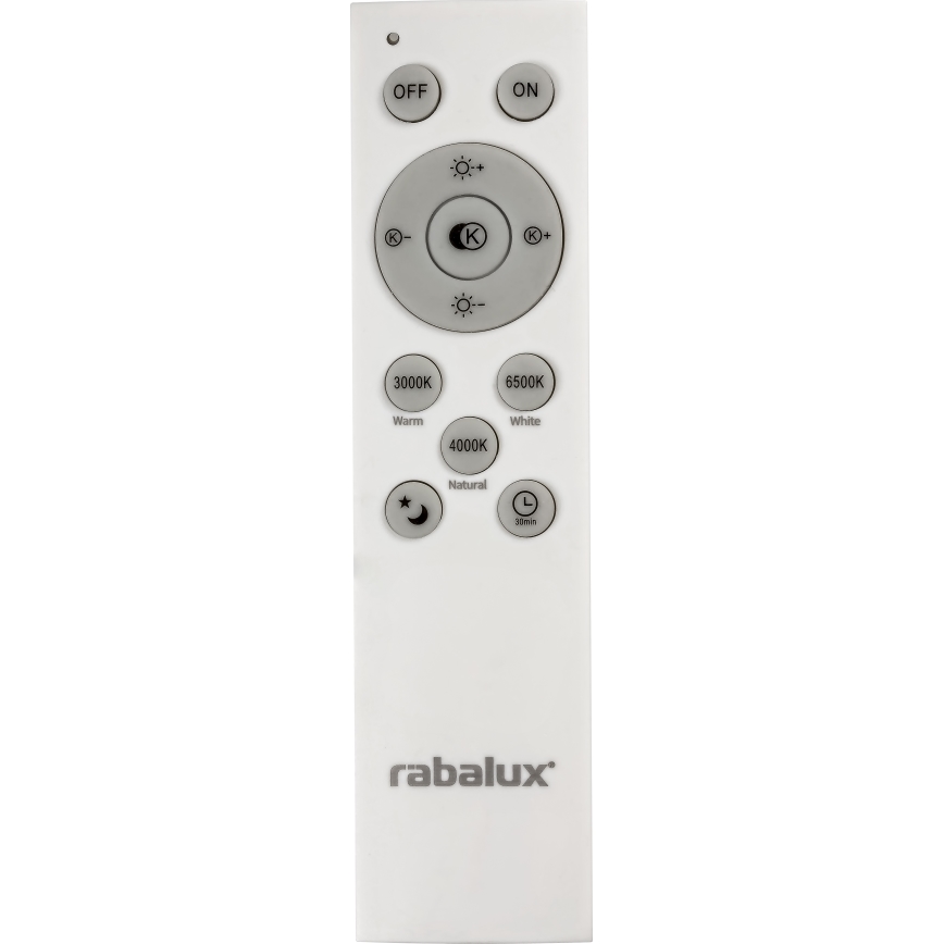Rabalux - LED stmievateľné stropné svietidlo LED/40W/230V 3000-6500K strieborné pr. 49 cm + diaľkové ovládanie