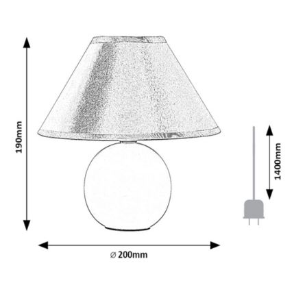 Rabalux - Stolná lampa 1xE14/40W/230V