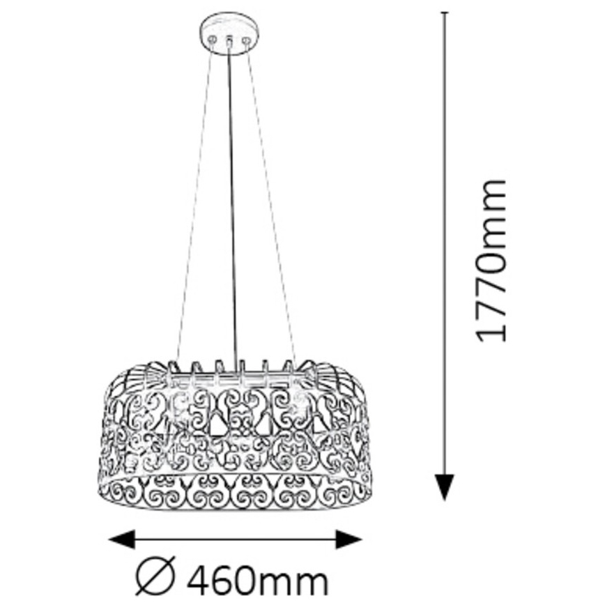 Rabalux 2157 - Luster  ALESSANDRA 2xE27/60W/230V čierna