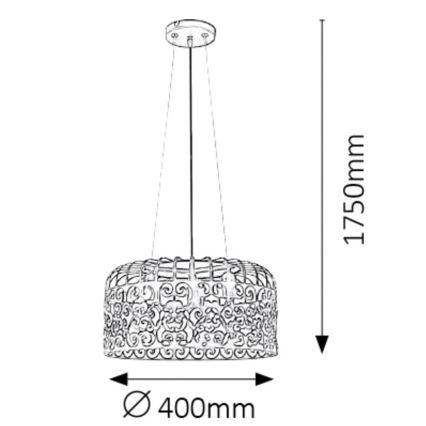 Rabalux - Luster 3xE27/60W/230V biela