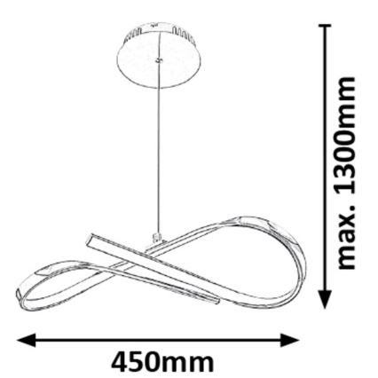 Rabalux - LED Luster na lanku LED/20W/230V