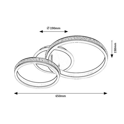 Rabalux - LED Prisadený luster LED/50W/230V