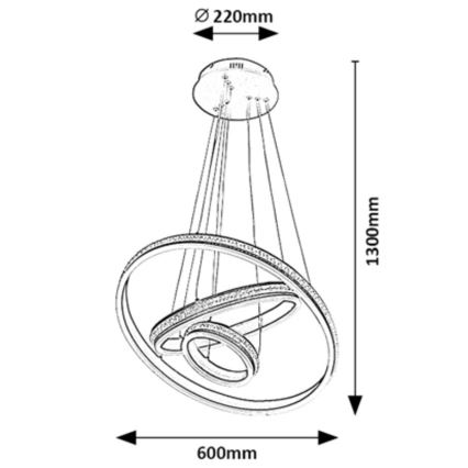 Rabalux - LED Luster na lanku LED/75W/230V