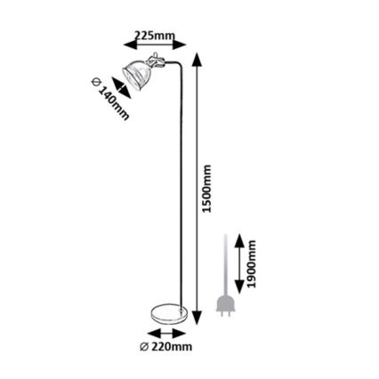 Rabalux - Stojacia lampa 1xE27/40W/230V béžová