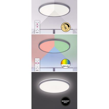 Rabalux - LED RGB Stmievateľné stropné svietidlo LED/22W/230V Wi-Fi Tuya + diaľkové ovládanie 42x42 cm