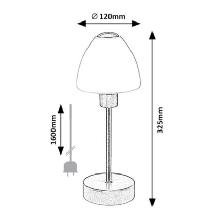 Rabalux - Stmievateľná stolná lampa 1xE14/40W/230V čierna