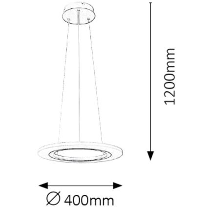 Rabalux 2428 - LED Luster ADRIENNE LED/20W/230V strieborná