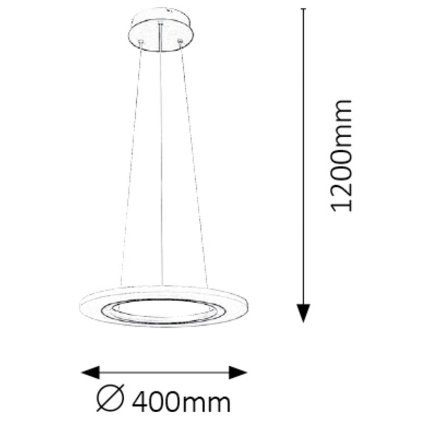 Rabalux 2428 - LED Luster ADRIENNE LED/20W/230V strieborná
