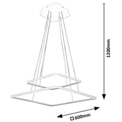 Rabalux - LED Luster LED/65W/230V biela