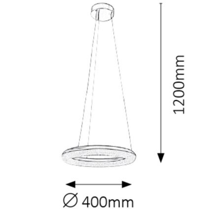 Rabalux - LED Stmievateľný luster 24W/230V + diaľkové ovládanie