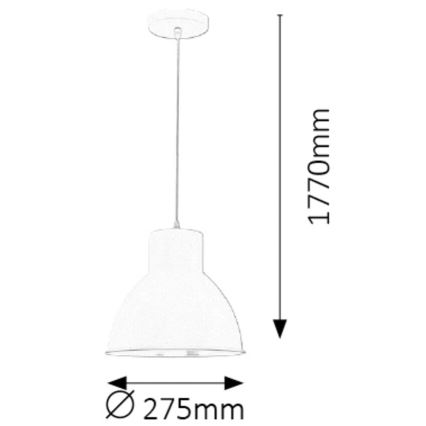 Rabalux - Luster 1xE27/60W/230V antracit