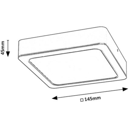 Rabalux - LED Stropné svietidlo LED/12W/230V 14,5 cm