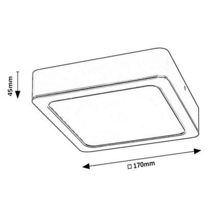 Rabalux - LED Stropné svietidlo LED/17W/230V 17x17 cm