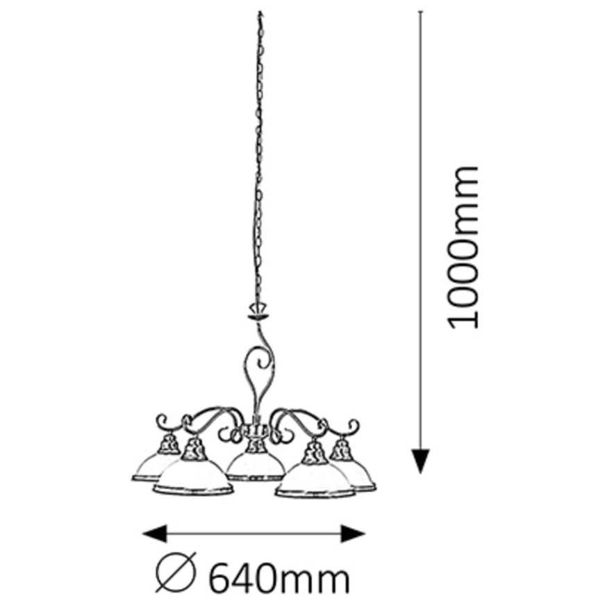 Rabalux - Luster 5xE27/60W/230V
