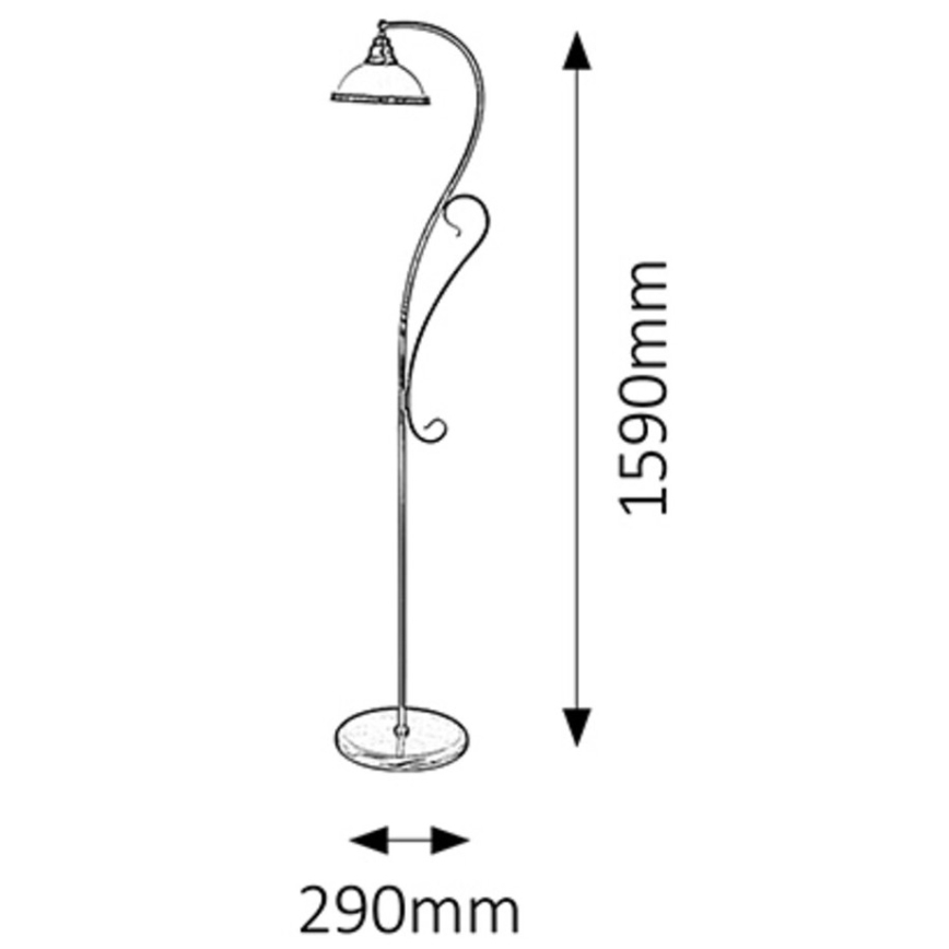 Rabalux - Stojaca lampa 1xE27/60W/230V
