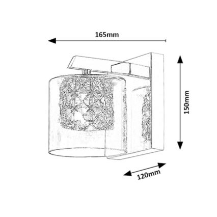 Rabalux - Krištáľové nástenné svietidlo 1xG9/40W/230V