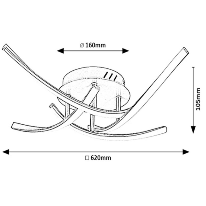 Rabalux - LED Prisadený luster 4xLED/30W/230V 4000K