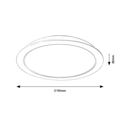 Rabalux - LED Podhľadové svietidlo LED/5W/230V pr. 9,5 cm