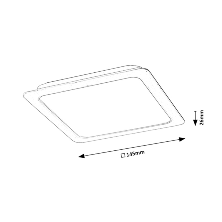 Rabalux - LED  Podhľadové svietidlo LED/12W/230V 14,5x14,5 cm