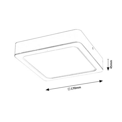 Rabalux - LED Stropné svietidlo LED/18W/230V 17x17 cm