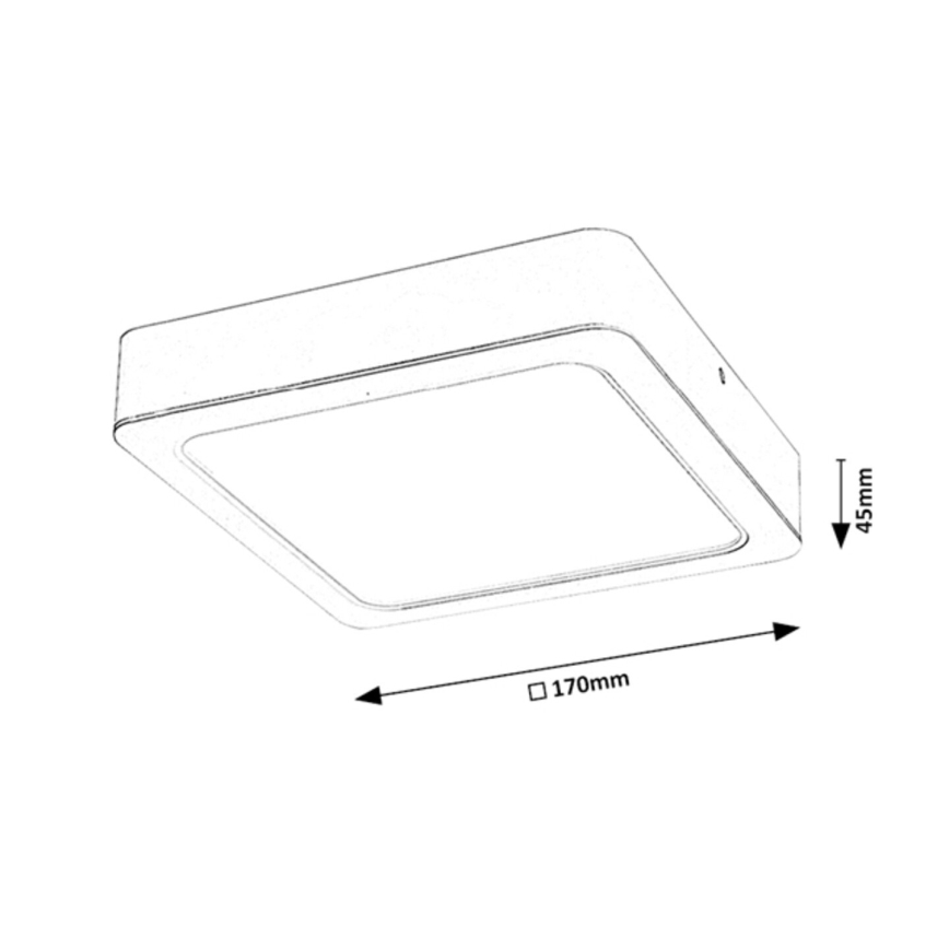 Rabalux - LED Stropné svietidlo LED/18W/230V 17x17 cm