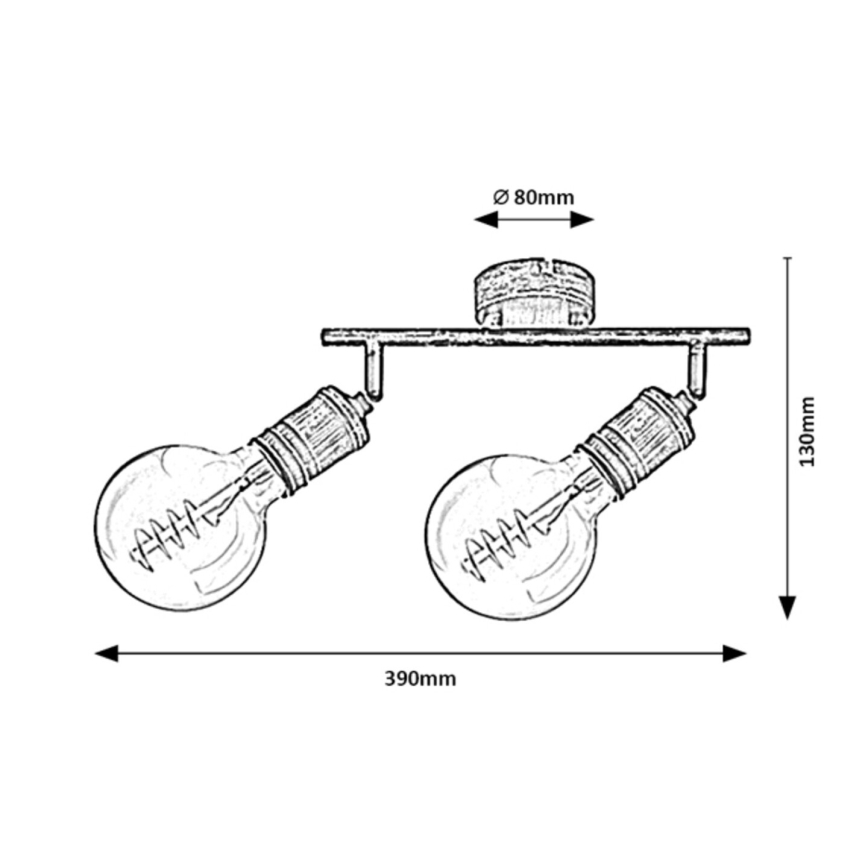 Rabalux - Bodové svietidlo 2xE27/25W/230V