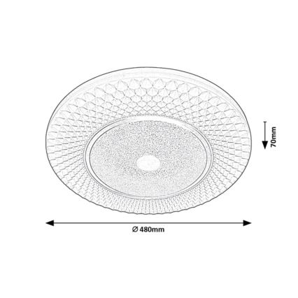 Rabalux - LED Stmievateľné stropné svietidlo LED/72W/230V 3000-6500K + diaľkové ovládanie