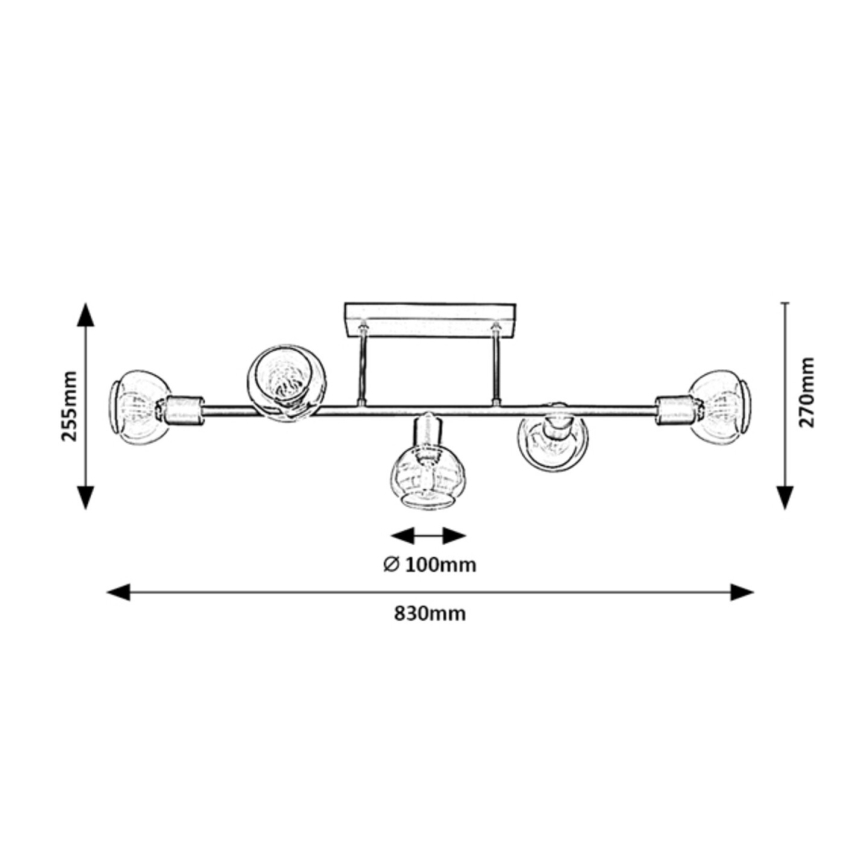 Rabalux - Luster na tyči 5xE14/40W/230V