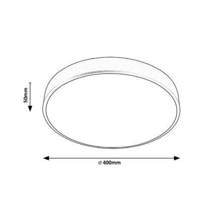 Rabalux - LED stropné svietidlo LED/36W/230V pr. 40 cm čierne