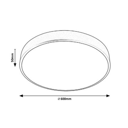 Rabalux - LED Stmievateľné stropné svietidlo LED/60W/230V 60 cm + diaľkové ovládanie