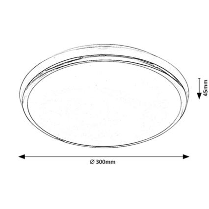 Rabalux - LED RGB Stmievateľné kúpeľňové stropné svietidlo LED/18W/230V pr. 30 cm 3000-6500K IP44 + diaľkové ovládanie