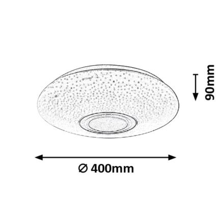 Rabalux - LED RGB Stmievateľné stropné svietidlo s reproduktorom LED/24W/230V Wi-Fi + diaľkové ovládanie