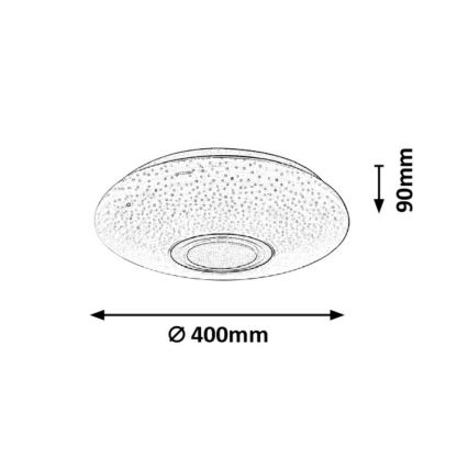 Rabalux - LED RGB Stmievateľné stropné svietidlo s reproduktorom LED/24W/230V Wi-Fi + diaľkové ovládanie