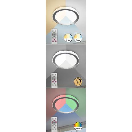Rabalux - LED RGB stmievateľné stropné svietidlo LED/40W/230V 2700-6500K Wi-Fi Tuya priemer 51 cm + diaľkové ovládanie