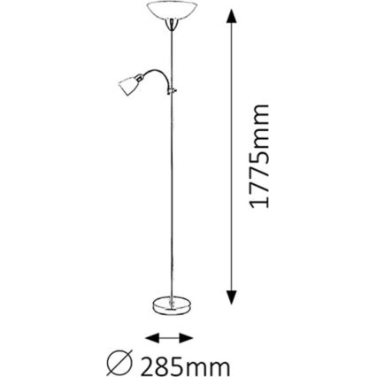 Rabalux - Stojaca lampa 1xE27/60W + E14/40W