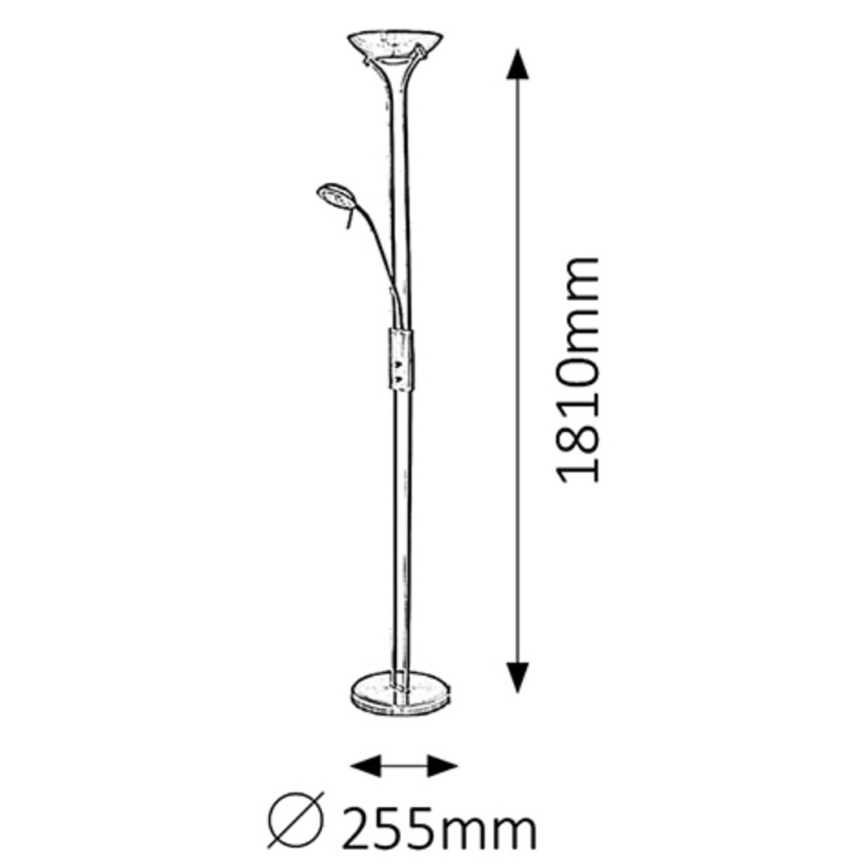 Rabalux - Stmievateľná stojacia lampa 1xR7s/230W + 1xG9/40W