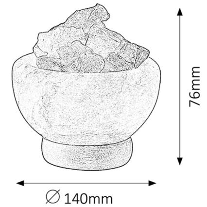 Rabalux - Soľná lampa 1xE14/15W/230V 3,2 kg
