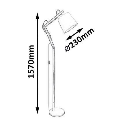 Rabalux - Stojacia lampa E27/60W buk