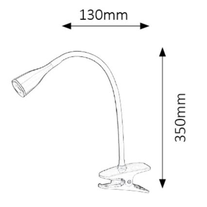 Rabalux - LED Stolná lampa s klipom 1xLED/4,5W/230V