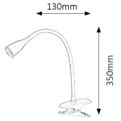 Rabalux - LED Stolná lampa s klipom 1xLED/4,5W/230V